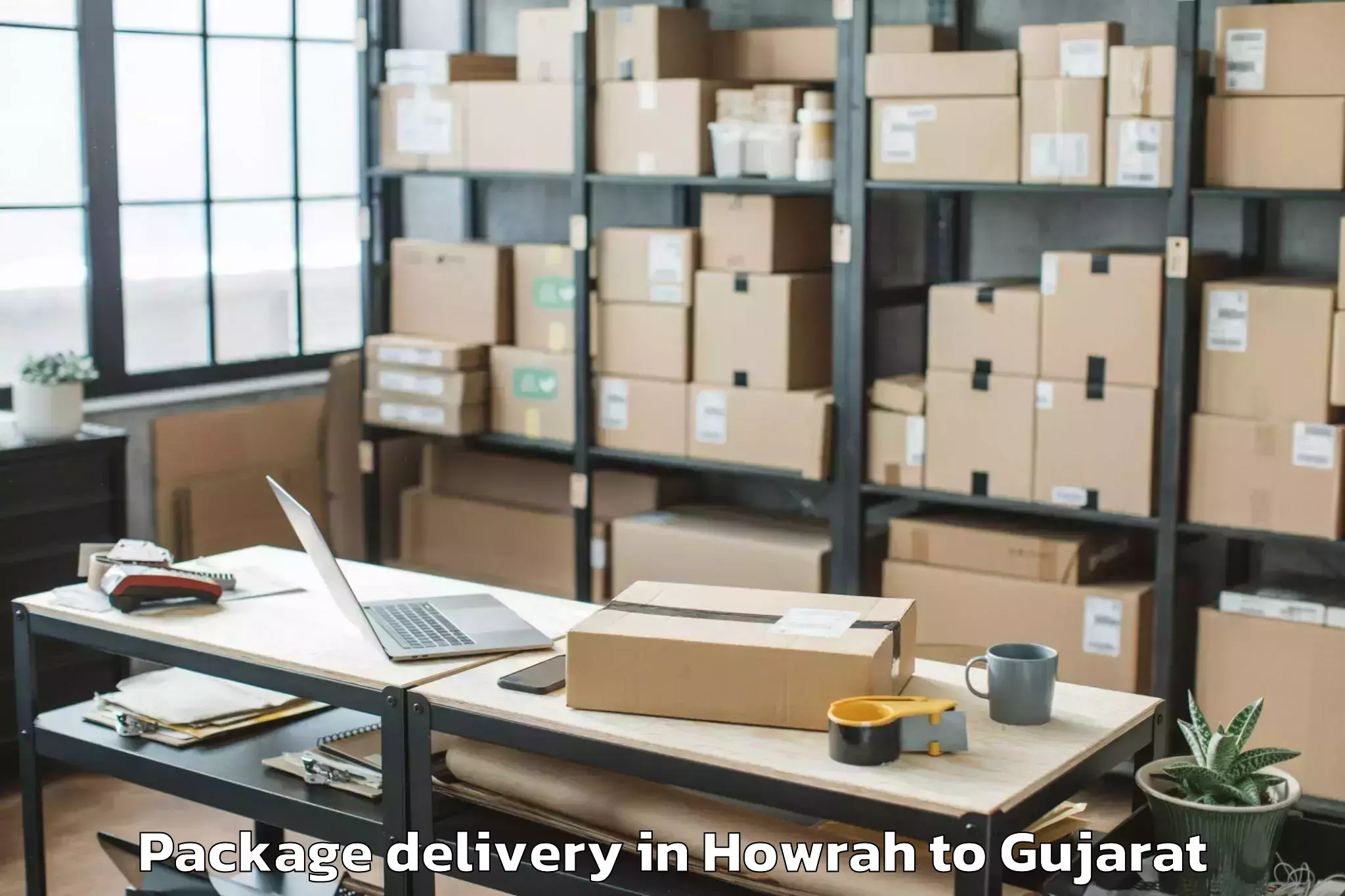 Expert Howrah to Ganpat University Mehsana Package Delivery